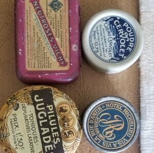 Vintage Small French Tin Collection